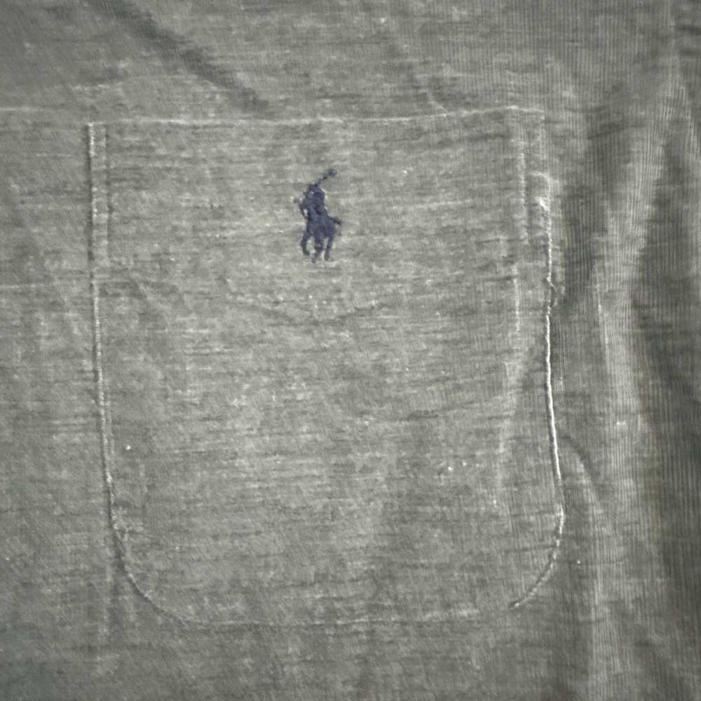 Vintage Polo Ralph Lauren Marlowe Mens M Grey 100% Cotton Button Down Shirt Soft - Picture 3 of 7